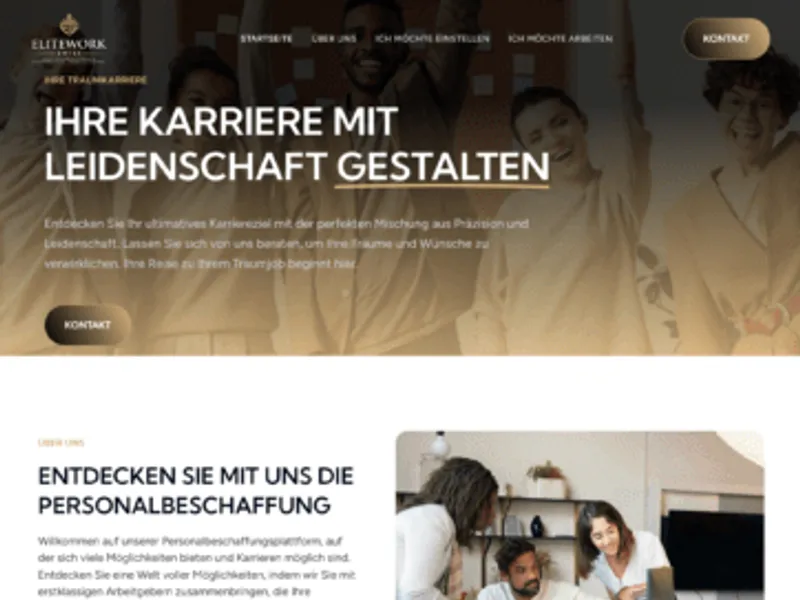 Elite Work Swiss website screenshot
