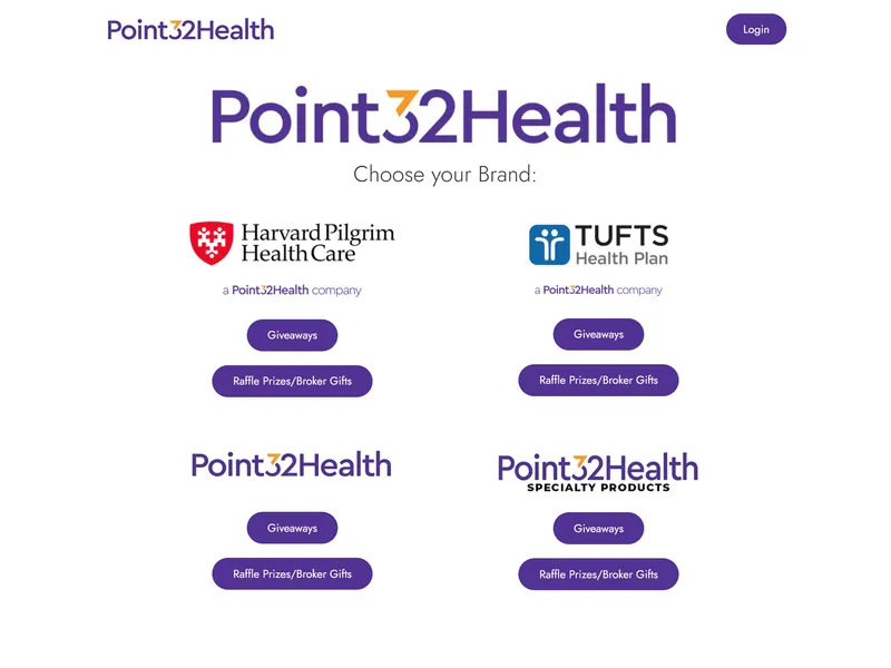 Point 32 Health website screenshot