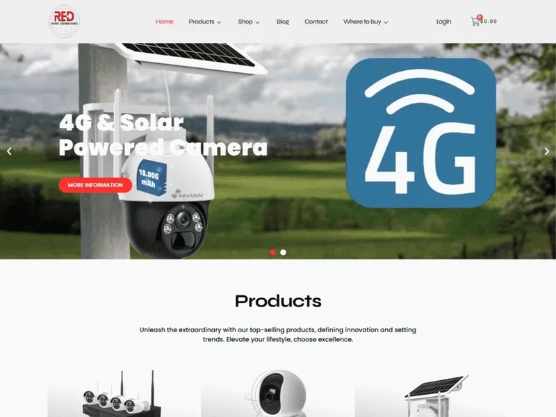 Red Smart Technologies website screenshot