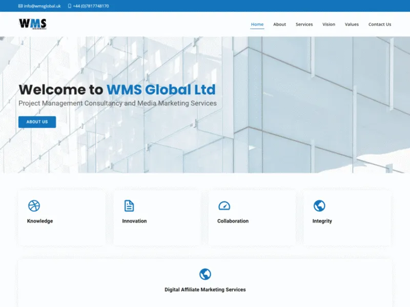 WMS Global website screenshot