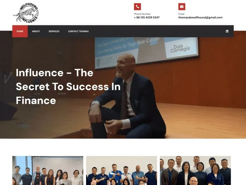 Wolfhound website screenshot