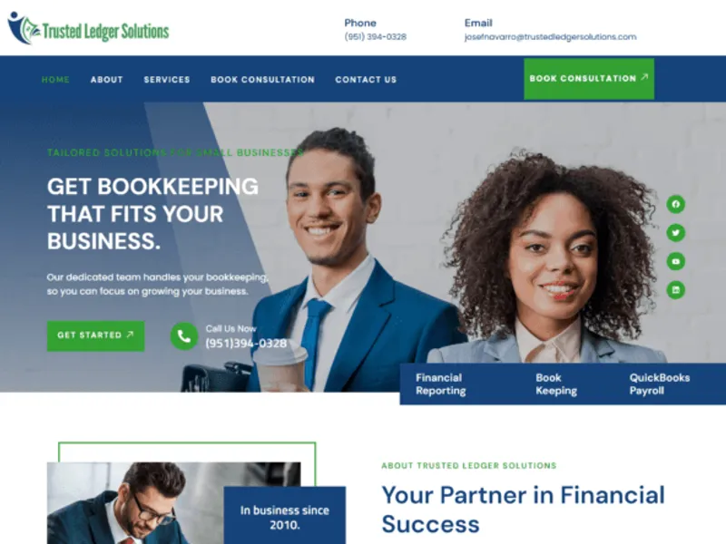 Trusted Ledger Solutions website screenshot