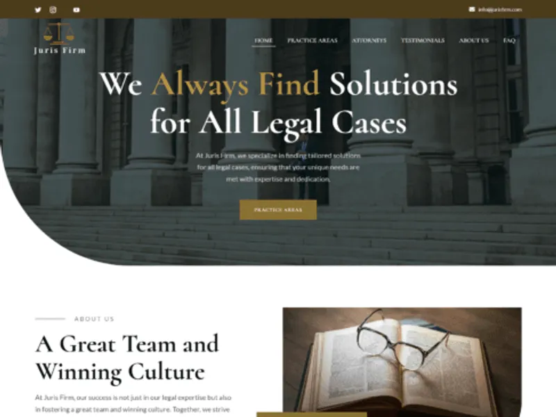 Juris Firm website screenshot
