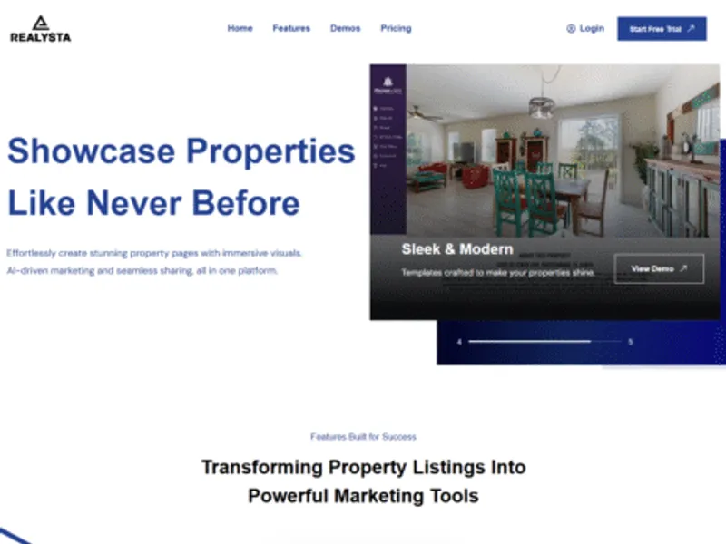 realysta website screenshot