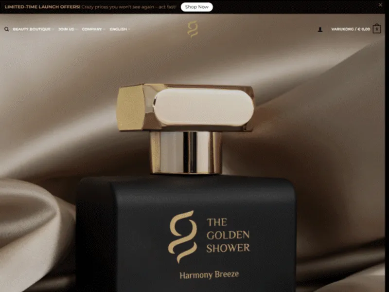 The Golden Shower website screenshot