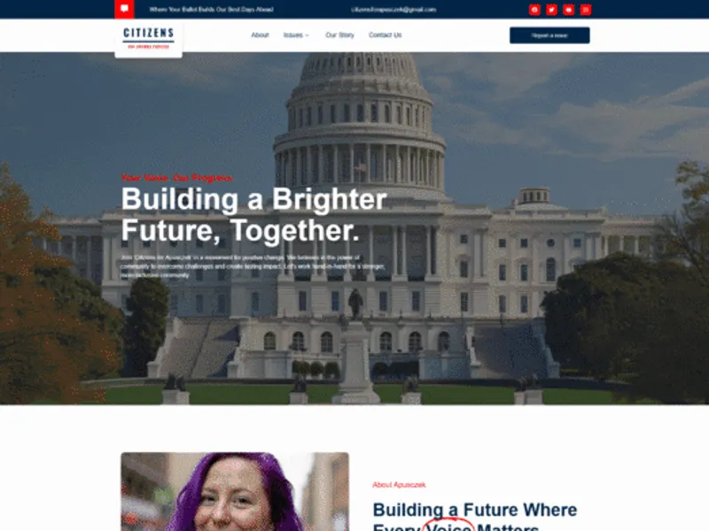 Citizens for Apusczek website screenshot