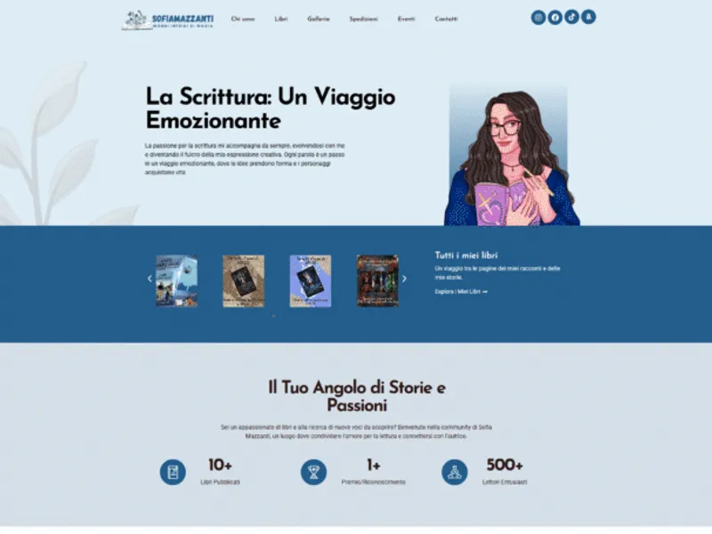 Sofiamazzanti website screenshot
