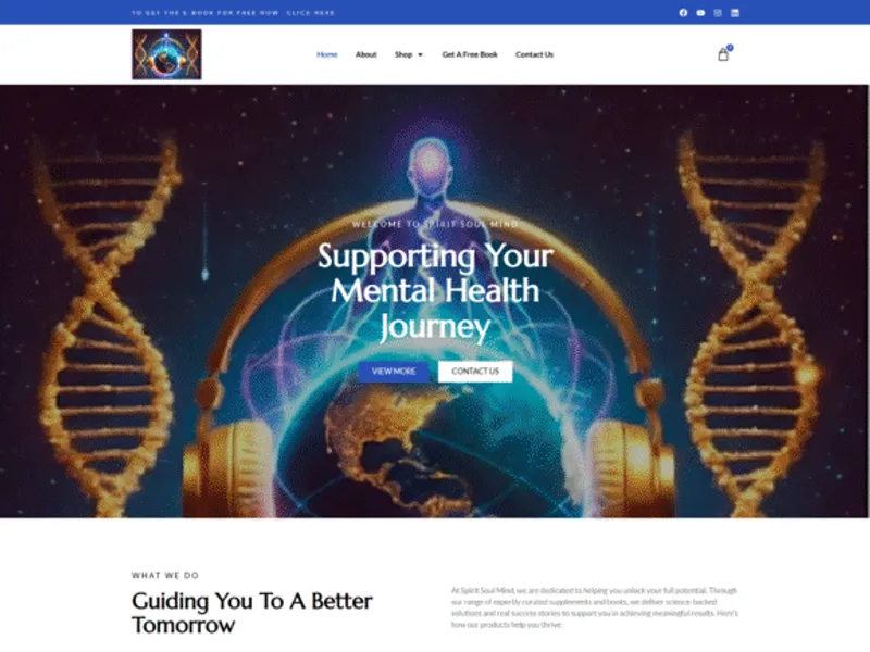 Spirit Soul Mind website screenshot