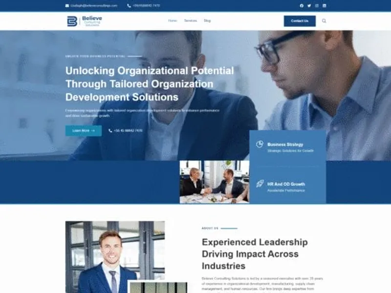 Believe Consulting Solutions website screenshot