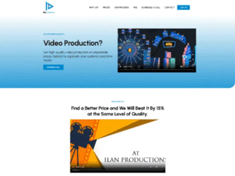 ilan Productions website screenshot