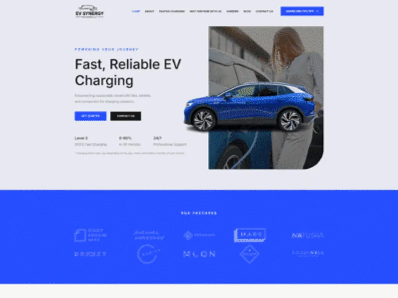 EV Synergy Solutions website screenshot