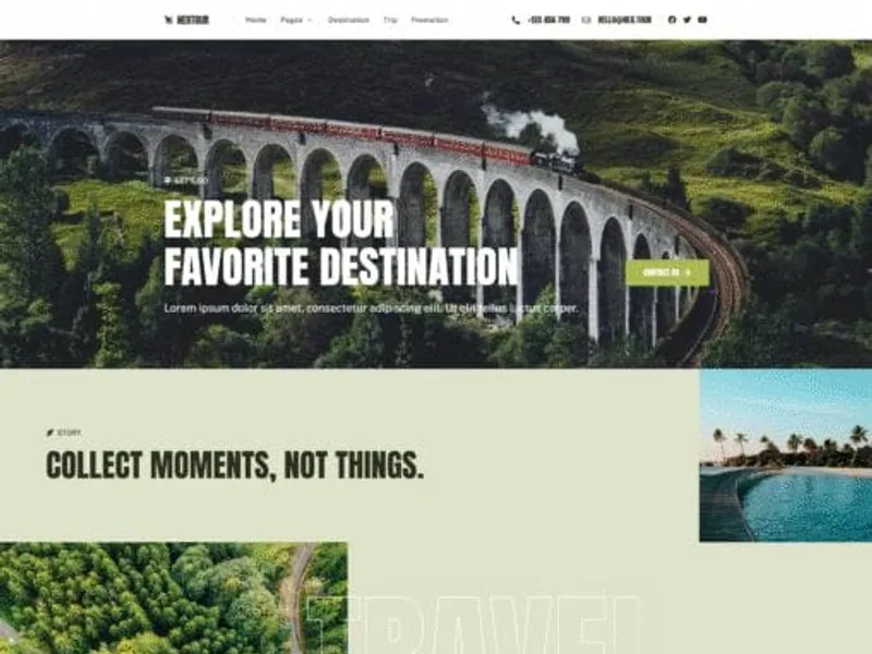 Nextour website screenshot
