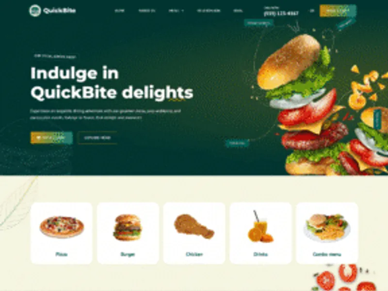 Quick Bite website screenshot