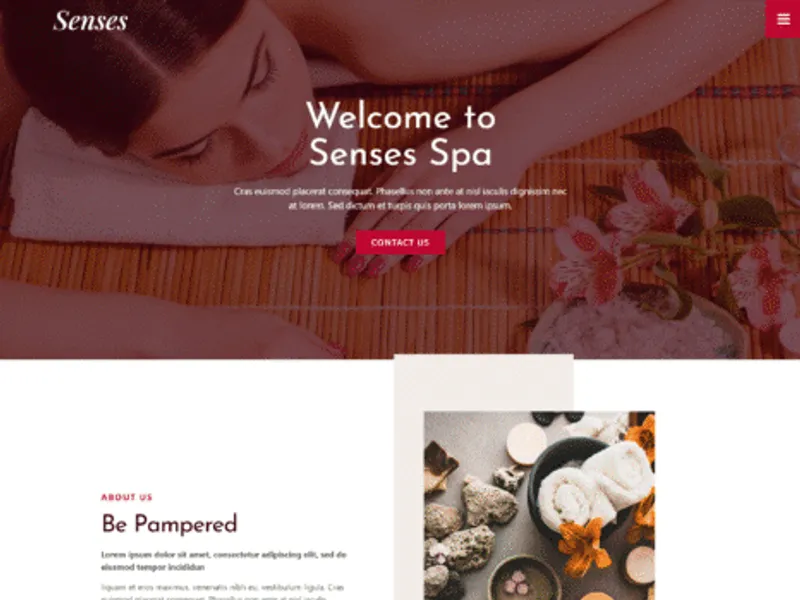 Senses website screenshot