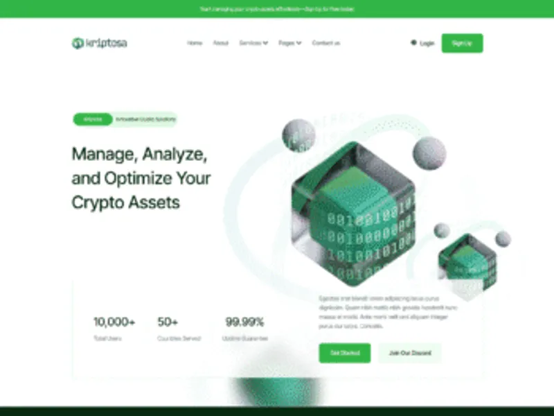 Kriptosa website screenshot