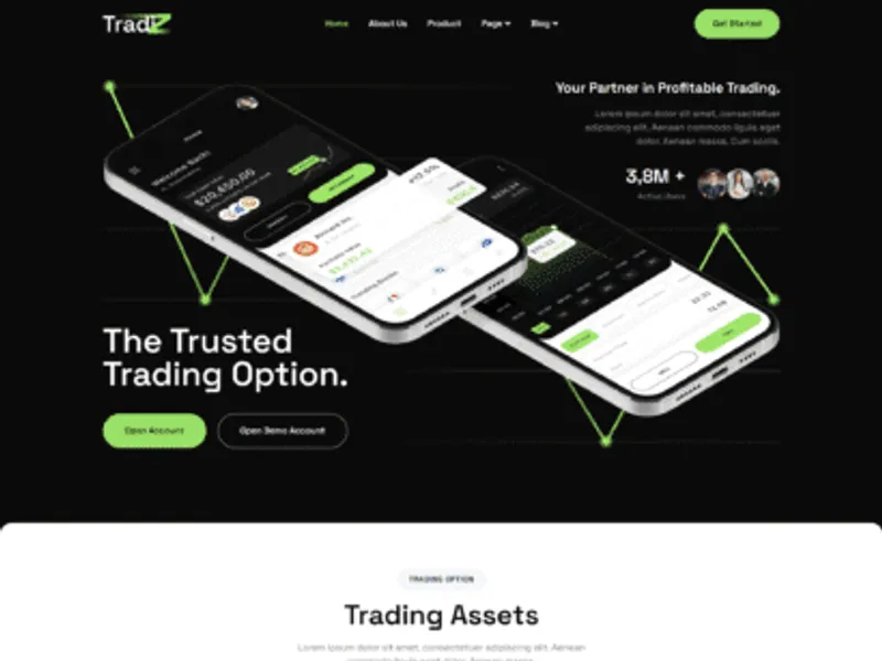 Tradiz website screenshot