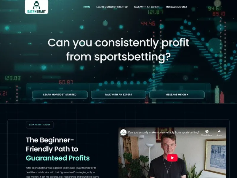 Data Hermit website screenshot