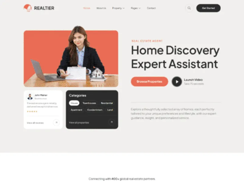 Realtier website screenshot