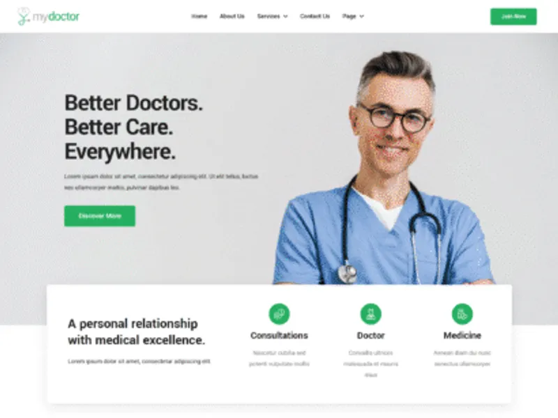 MyDoctor website screenshot