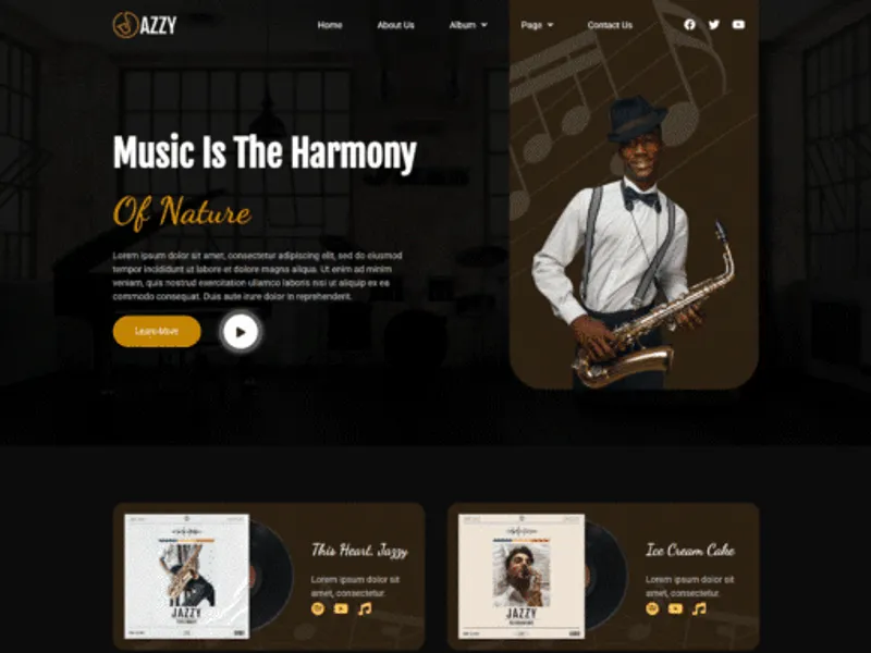 Jazzy website screenshot