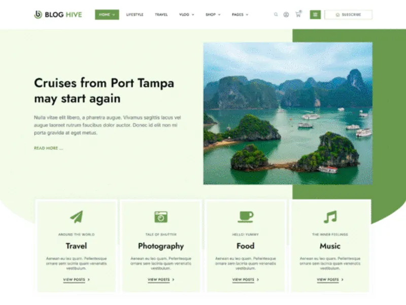 Blog Hive website screenshot