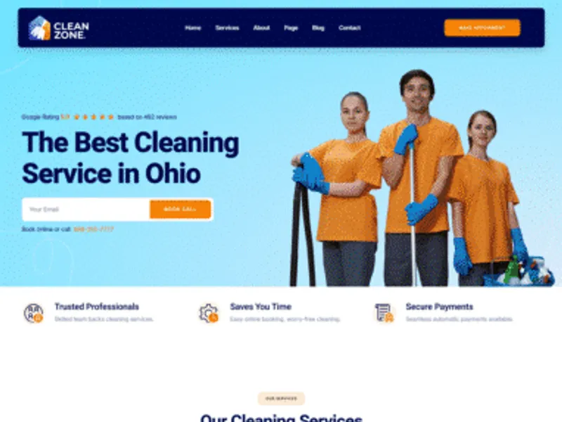 Cleanzone website screenshot