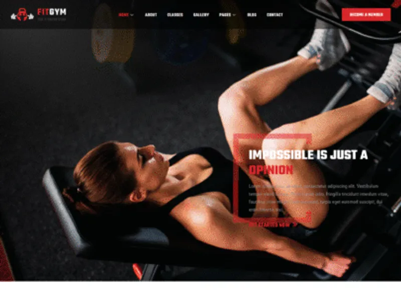 FitGym website screenshot