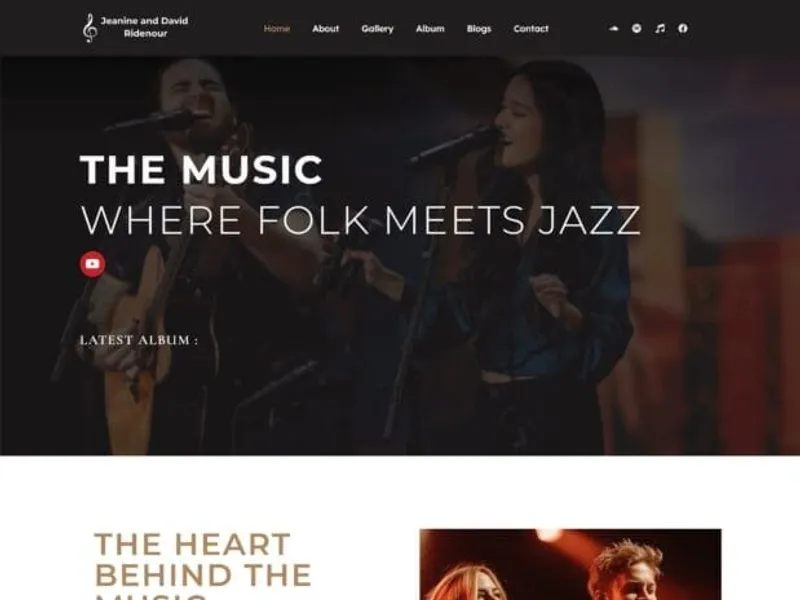 Jeanine website screenshot