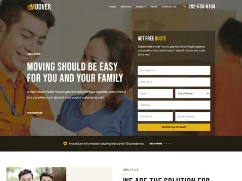 Moover website screenshot