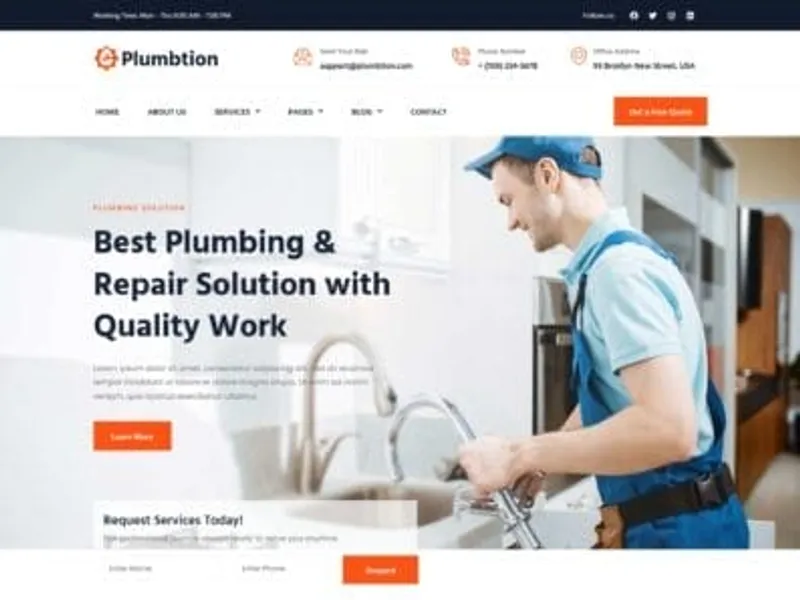 Plumbtion website screenshot