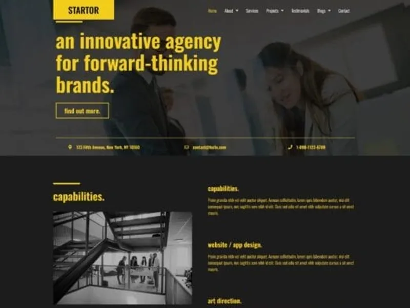 Startor website screenshot