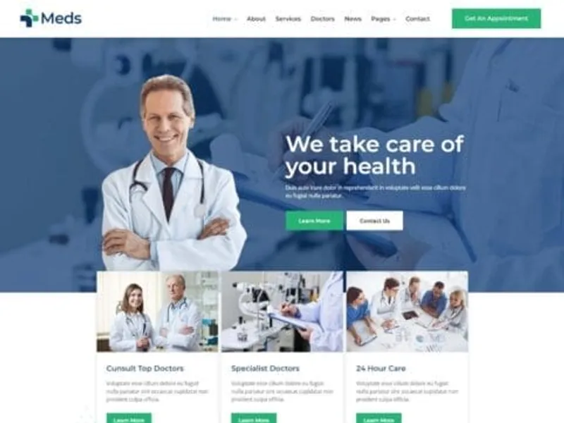 Meds website screenshot