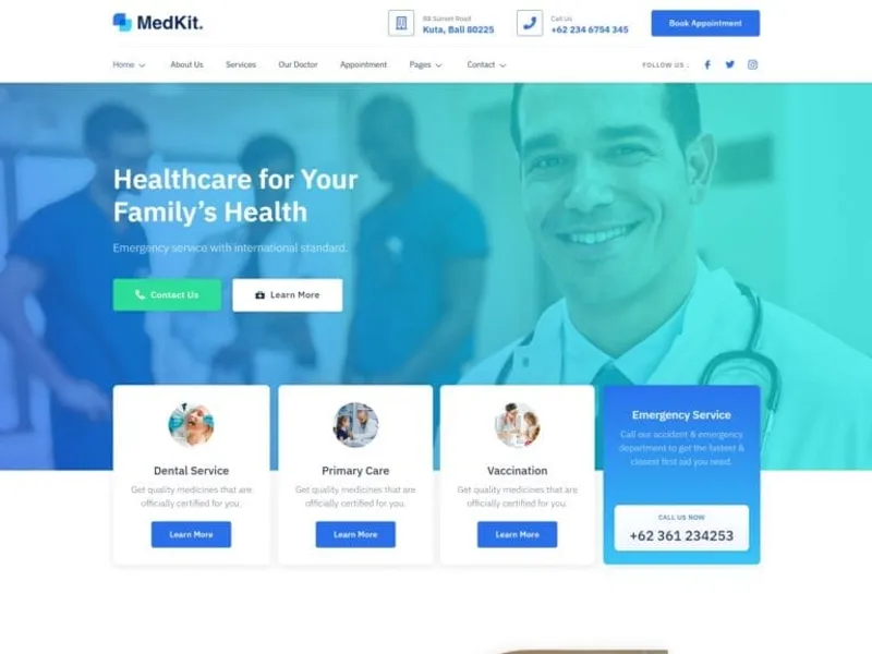Med Kit website screenshot