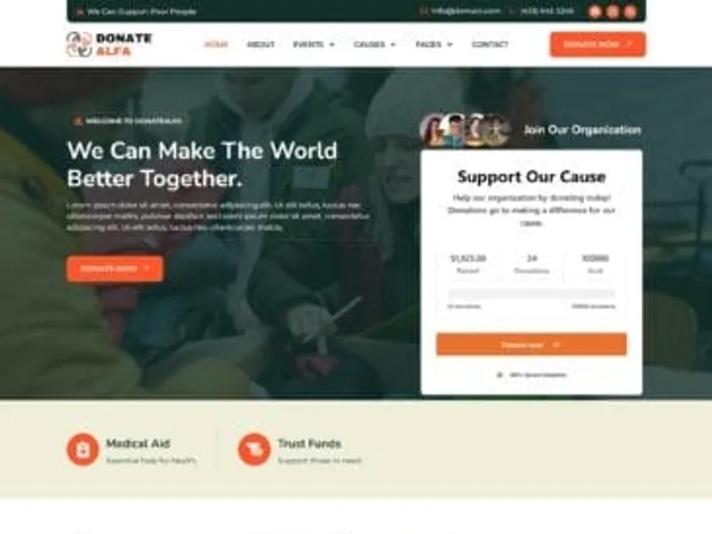 Donate Alfa website screenshot