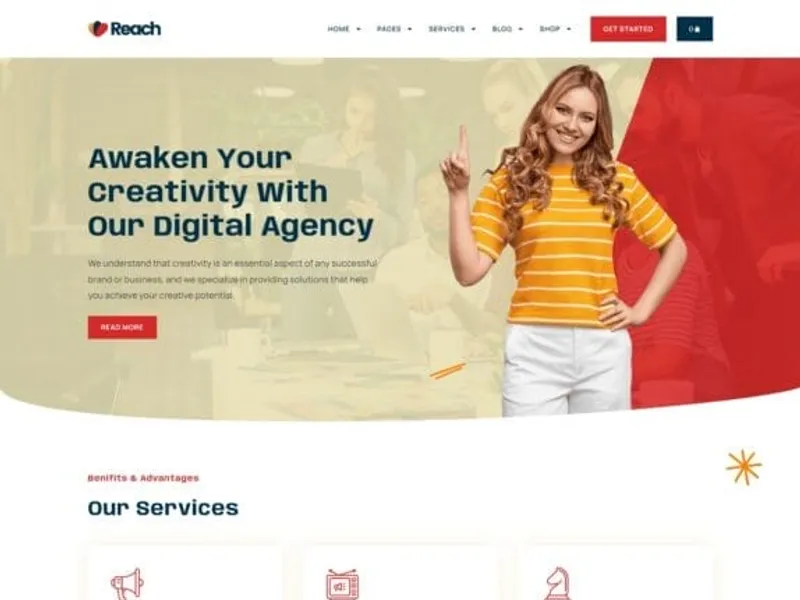 Reach website screenshot