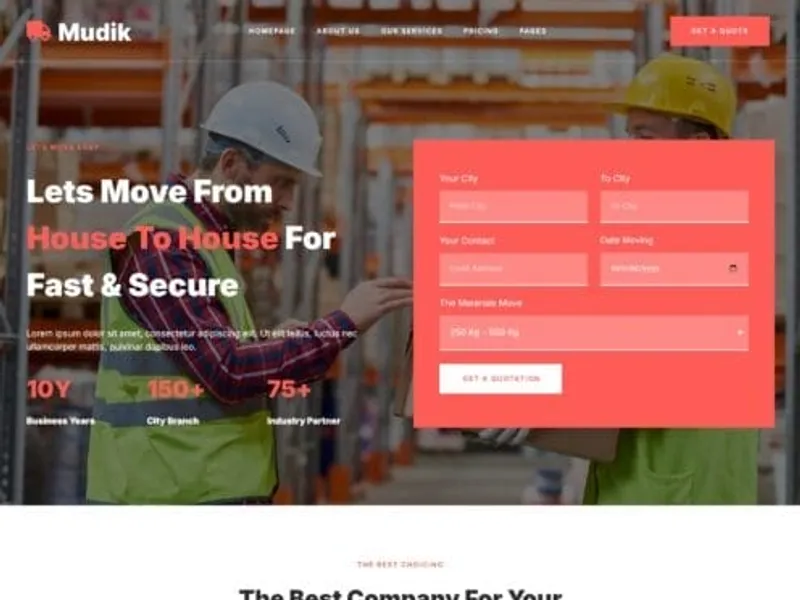 Mudik website screenshot