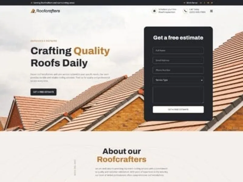 Roofcrafters website screenshot