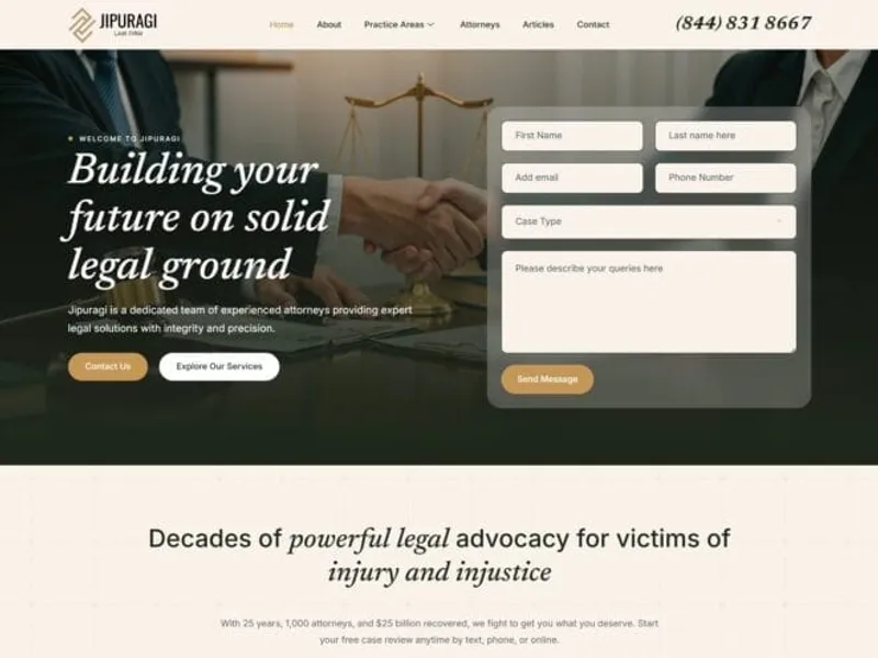 Jipuragi Law Firm website screenshot