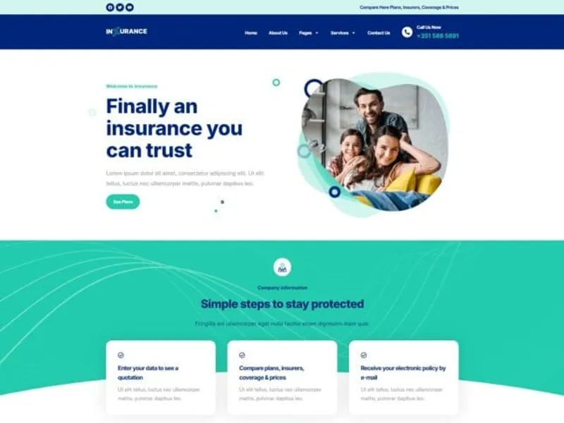 Inxurance website screenshot