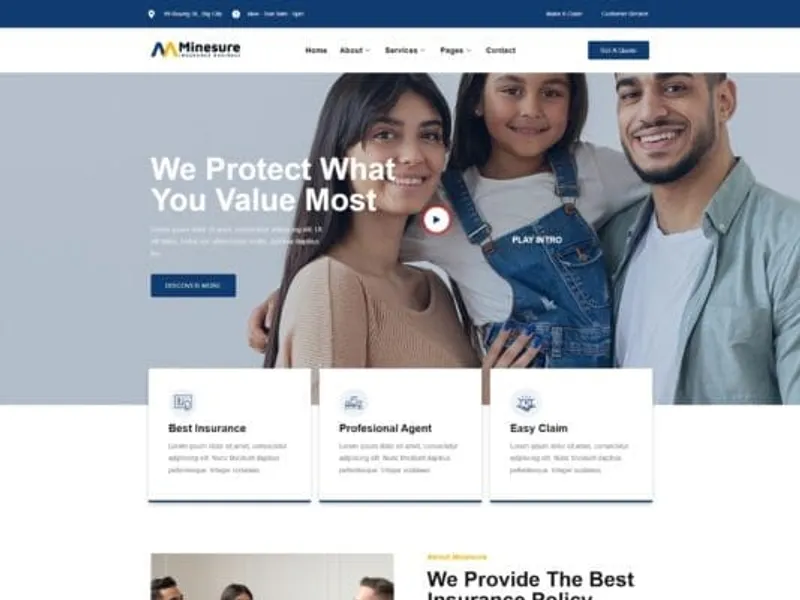 Minesure website screenshot