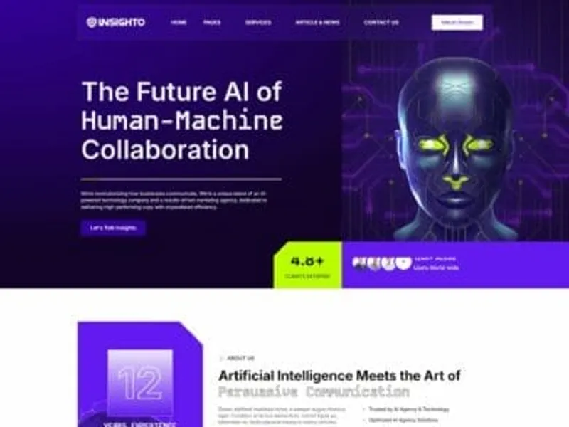 Insighto – AI Agency & Technology website screenshot