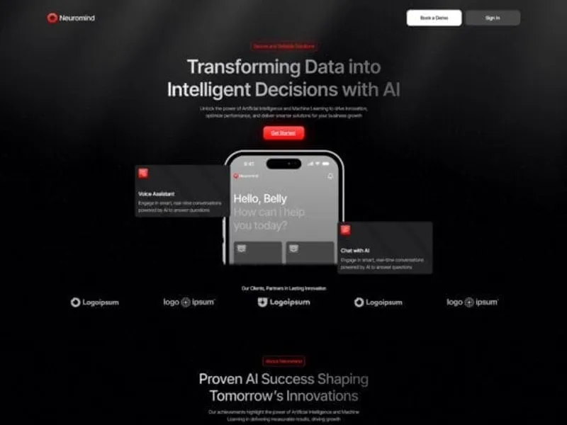 NeuroMind – AI & Machine Learning website screenshot