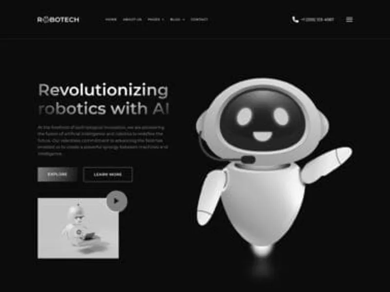 Robotech – AI & Robotics website screenshot