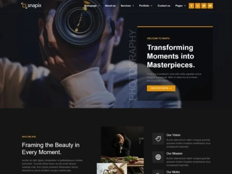 Snapix website screenshot