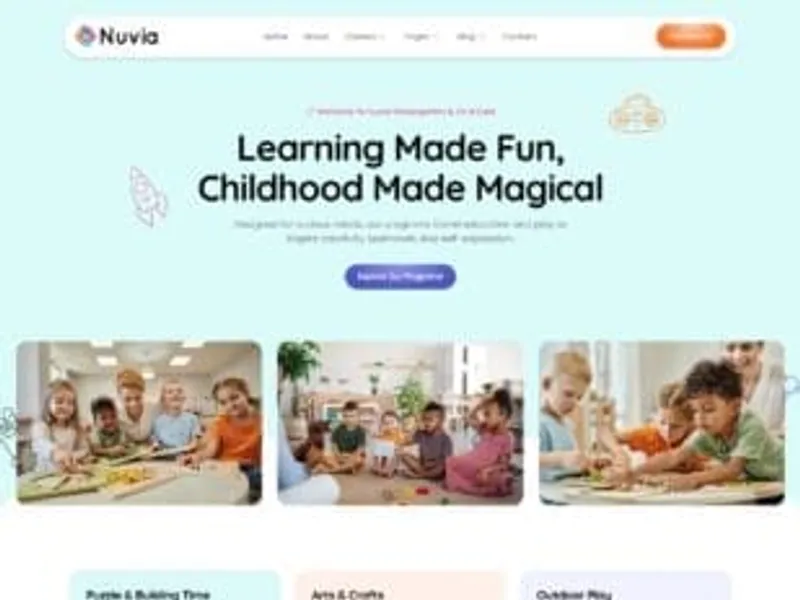 Nuvia website screenshot