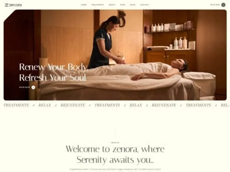 Zenora website screenshot