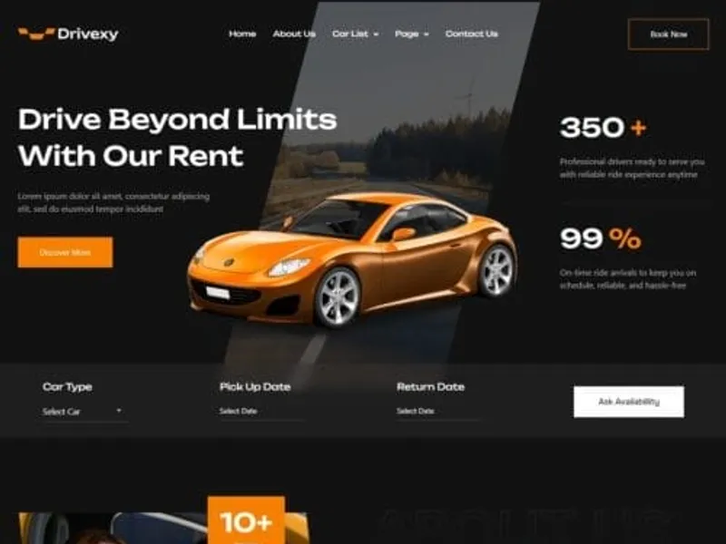 Drivexy website screenshot