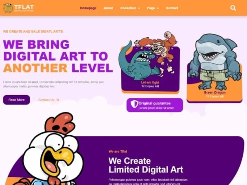 Tflat website screenshot