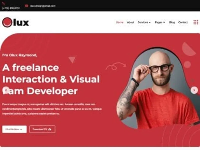 Olux website screenshot