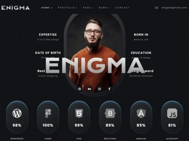 Enigma website screenshot